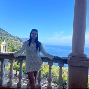 Crochet dress in white